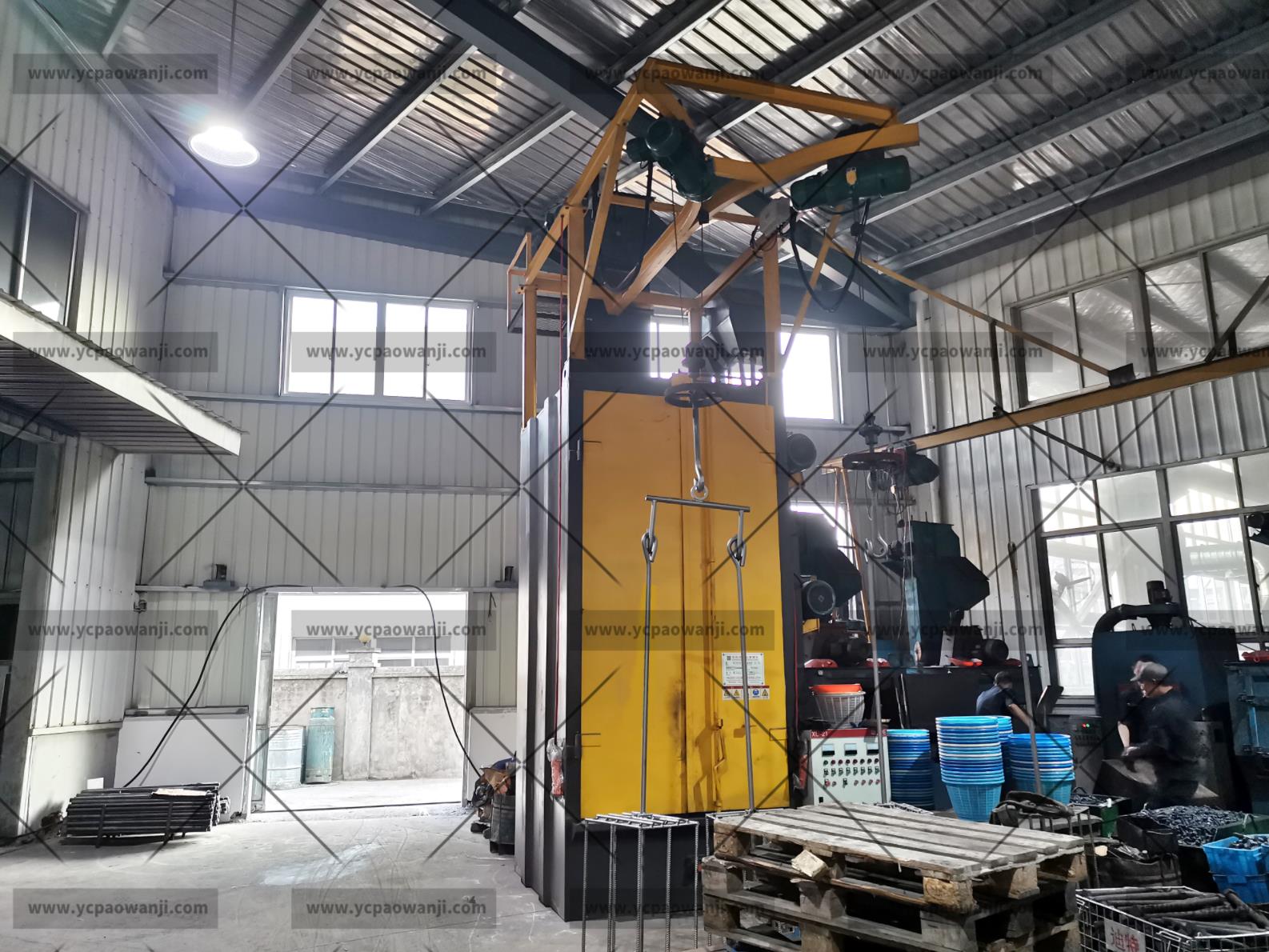 發往湖南長沙Q3710吊鉤式拋丸機拋丸除銹去氧化皮效果怎么樣？